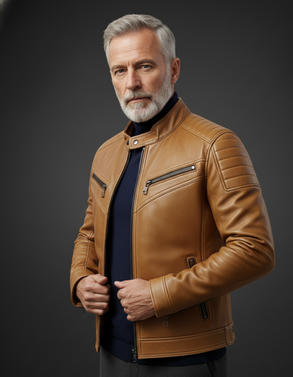 ( BLACK FRIDAY ) CHAQUETA CUERO PARA HOMBRE